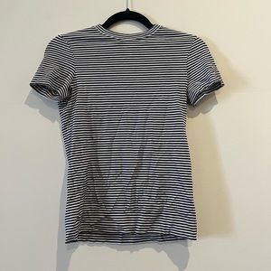 Theory black and white stripe shirt